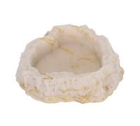 Générique Bassin Imitation Roche Plat d'eau pour vers De Farine Bol d'alimentation pour Serpent Plat d'eau Anti-Fuite Mangeoire à Crevettes Plat d'alimentation De Serpent Résine