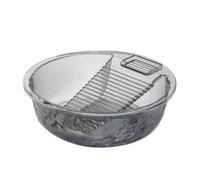 Générique Bassine de Lavage avec Planche Intégrée Lavabo Bac Planche à Laver Nervurée Capacité Spacieuse Nettoyage Efficace des Cols et Poignets Adaptée aux, Gris Transparent, Petit