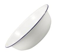 Générique Bassine en Émail Blanc 34 CM pour Bain de Pieds et Lavage Polyvalent Bassin Vintage Rond Robuste Seau à Usage Domestique Bain de Pieds Lavage du Visage et Lessive