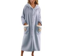 Générique Bata Mujer Invierno - Albornoz Mujer Forro Polar, Batas de Casa Señora, Coralina, Acogedora Albornoz Mujer Bata de Baño para Ducha, Suave, Absorbente, Unisex