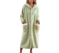 Générique Bata Mujer Invierno - Albornoz Mujer Forro Polar, Batas de Casa Señora, Coralina, Acogedora Albornoz Mujer Bata de Baño para Ducha, Suave, Absorbente, Unisex
