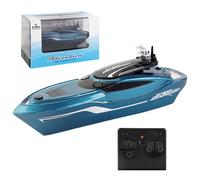 Générique Bateau télécommandé pour Piscine,Bateau Rapide télécommandé,Jouet Rechargeable | Bateau Rapide Bleu, Jouet Aquatique électrique pour fête, Divertissement, rassemblements