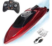 Générique Bateau Télécommandé RC pour - Jouet De Piscine Course Acrobatique 2.4 GHz | Bateau RC Rapide,pour Garçons et Filles de 4 à 12 Ans pour Piscine Lac Étang Rivière Plage et Parc