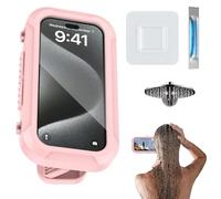 Générique Bathroom Phone Holder, 360 Rotatable Mount, Adjustable Wall Stand, Shower Phone Accessory Kitchen Countertops Mirrors Bedroom Hotel Spa Travel Sauna Use Hands Free Viewing Protection