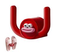 Générique Bathroom Slippers Hanger, Wall-Mounted Cartoon Sausage Mouth Rack, 3.74inch Space-Saving Shoe Holder, No-Punch Installation, Versatile Organizer, Perfect for Bathroom and Entryway