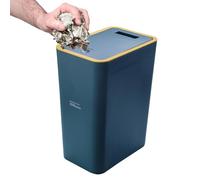 Générique Bathroom Trash Can - Slim Garbage Bin With Lid | Large Capacity Garbage Container Bin | Modern Waste Basket, Press-Type Trash Can For Improved Hygiene Control