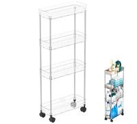 Générique Bathroom Utility Cart, Organizer with Wheels for Small Space, Multifunctional Tiered Rolling Utility for Bathroom, Living Room, and Kitchen Organization 1300g 1650g