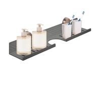 Générique Bathroom Wall Shelf - Over Faucet Storage Rack, No Drill Suction Cup Design | Space Saving Sink Organizer for Bathroom Counter, Mirror Area, Kitchen, Laundry, and Toilet Use