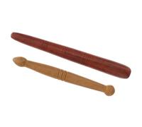 Générique Bâton de Massage en Bois 2 Pièces, Tige de Massage pour Points D’acupuncture, Masseur de Pieds Multifonction, Outil de Réflexologie Plantaire pour Détente Musculaire et Bien-