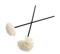 Générique Bâtonnets de Diffuseur D'huiles Essentielles en Rotin Blanc 2 Pièces Forme Chrysanthemum pour Décoration de Chambre et Diffusion Parfumée Forte