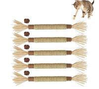 Générique Bâtonnets De Vigne Argentée Chats | 5 Pièces De À Lécher Comestibles Au Cataire,Soin Dentaire Friandise pour Chat - pour Enrichissement Chaton Intérieur et