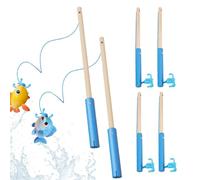 Générique Bâtons De Pêche Magnétiques pour | Jouet De Pêche en Bois