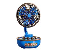Générique Battery Powered Retro Bedside Fan - Desk Fan,3-Speed Cooling Vintage Angle Adjustable - For Home Bedroom Office Travel Camping Cruise Beach Summer Trip Vacation