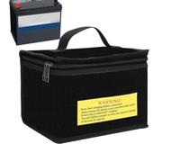 Générique Battery Safety Bag, Fireproof Stořağe Bag for Drone Toy Car Batteries, Proof Waterpřoof Flame-Retardant Baģ for Lithium Batteriēs, Safe Charging Stořage, 1 Bağ