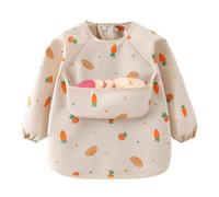 Générique Bavoir À Manches Longues | Bavoir Pour Bébé | Pour Les De 6 À 36 Mois, Blouse De Sevrage Réglable À Mancheš Souples | Bavoirs De Chemise À Manches Longues Pour Tout-petits | Pour Les Tout-