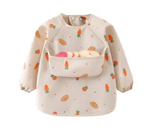 Générique Bavoir À Manches Longues | Bavoir Pour Bébé | Pour Les De 6 À 36 Mois, Blouse De Sevrage Réglable À Mancheš Souples | Bavoirs De Chemise À Manches Longues Pour Tout-petits | Pour Les Tout-