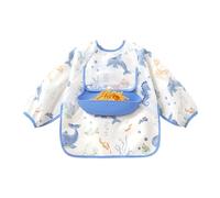 Générique Bavoir À Manches Longues - Tablier Portatif Pour Bébé Avec Manches Et Poche,Vêtement à Couverture Intégrale pour l'Alimentation pour Parents Voyage Poussée Dentaire Jeu Sevrage