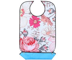 Générique Bavoir Adulte Bavoir de Élégant en Polyester Imperméable Double Couche pour Hommes et Patients Alités, pour Repas Quotidiens