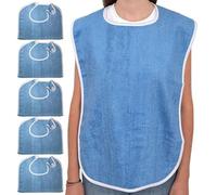 Générique Bavoir Adulte en Tissu Éponge, Lot de 5 Protecteurs Vêtements Réutilisables
