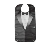 Générique Bavoir Adulte Imperméable Lavable Double Couche en Polyester Doux, Protection Repas pour Personnes Âgées, Tablier Ajustable Fermeture à Pression, Maison de Retraite et Soins