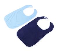 Générique Bavoirs Adultes Réutilisables en Polyester Double Face, 2 Pièces, Faciles à Nettoyer, Protègent des Taches Alimentaires, pour Repas D'hiver et Activités Quotidiennes des Personnes