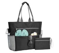 Générique Beach Bag, Foldable Tote, Waterproof Handbag with Zipper and Matching Coin Purse, Lightweight Carryall for Commute, Daily Work, Outings, Womens Travel, Vacation 15.94x15.35x6.69 in