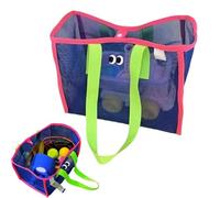 Générique Beach Bag Tote Mesh, Large Capacity Beach Accessories BagBig Eye Design Sandproof Play Bags with Handles for Women, Kids13.7 * 9.8 * 5.9in, Family Travel, Shells, Toys, Picnic, Pool