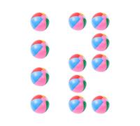 Générique Beach Balls - PVC Material 12PCS | Swimming Pool Toys | Pool Rainbow Color Inflatable Ball, Summer Water Toy Colorful, Inflatable, Small for, Summer Play, Kids, Handy Inflation