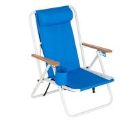 Générique Beach Chair, Backpack Folding Outdoor Seats, 30.71x22.64x21.65 inch, Portable Reclining Chair, Built-in Cup Holder, Ideal for Camping, Picnic, Summer Vacation, Outdoors, Blue Color