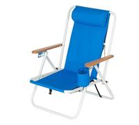 Générique Beach Chairs for Adults, Portable Backpack Folding Recliner Seat with Cup Holder, Outdoor Camping Chair, Perfect for Travel, Picnic, and Summer Vacation Use, 30.71x22.64x21.65 in