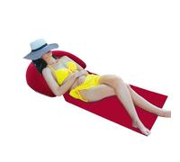 Générique Beach Mats, Portable Inflatable Lounger, Sandproof Relaxing Pad, Lightweight & Waterproof, Comfortable Headrest, Resting Sleeping Sun Bathing Tanning, 62.99×27.56 inches, Blue, 1pc