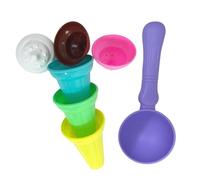 Générique Beach Sand Toys, Colorful Summer Set, 6.69x2.76x1.18 inch Scoop with PP Build, Sturdy Ice Cream Molds, Creative Outdoor Tool with Vibrant Style, Summer Accessory for Vacations & Family Play