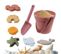 Générique Beach Sand Toys Kit - Silicone Bucket Shovel Molds, Kids Sandbox Play Set, Outdoor Activity Toys Children Development, Soft Silicone Sand Play Bucket Shovel Mold Kit Collection Set