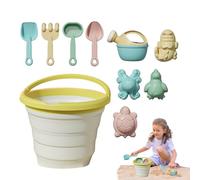 Générique Beach Sand Toys - Travel Digging Game for Kids Ages 3+ Outdoor Activities, Folding Fruit Bucket with Ergonomic Shovels, Play Set for Backyard Camping Swimming Pool Vacation 8 inch
