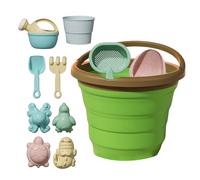 Générique Beach Sand Toys - Travel Digging Game for Kids Ages 3+ Outdoor Activities, Folding Fruit Bucket with Ergonomic Shovels, Play Set for Backyard Camping Swimming Pool Vacation 8 inch