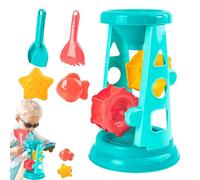 Générique Beach Sand Toys- Windmill Set, Toy Playset, hourglas Molds Tools Outdoor Digging Shaping Toyy Kit | Ideal for Sandbox Seaside Travel Play Kids Summer Holiday, 6.3x6.3x9.84 inches