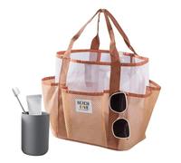 Générique Beach Tote, Reusable Grocery Bag, Lightweight Shopping Carrier, Large Multi-Functional Handbag, Versatile Tote for School Travel Picnic Family Gym Vacation, Holiday, Brown, Black