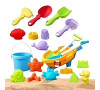 Générique Beach Toys - Kids Sandbox Toys 19-Piece Set | Interactive Outdoor Playset for Sand, Beach, Backyard, Playground, Park | Includes Shovel, Bucket, Excavator & Sand Molds