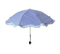 Générique Beach Umbrella - Portable Windproof UV Protection Blue White Striped Canopy, 1 Piece Big Beach Umbrella for Pool, Deck, Backyard, Yard Outside, Camping, Travel Use