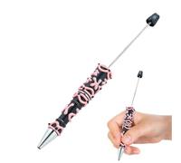 Générique Beadable Pens, Bullet Shaped Ballpoint, 5.71x0.63 Inches, Refillable Ink Cartridge, Customisable Barrel, Beaded Stationery Pen for Crafting Journaling Teaching School Workplace Gift