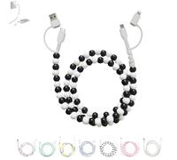 Générique Beaded Charging Cords, 4 in 1 Multi Beaded for iPhone Charger, 3.3ft Fast 4 in 1 Multi Beade-d Charger Cord (Y)