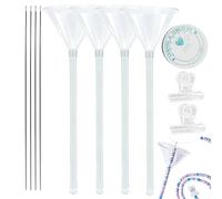 Générique Beading Funnel Tool Set - 27cm PVC | Jewelry Making Funnel with Beading Needles, Clay Bead Stringing Tool | Bracelet Necklace DIY Craft Kit (Beads Not Included)