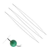 Générique Beading Needles - 5 Inch Jewelry Needle Set | Stainless Steel Threading - DIY Craft Tool | 3PCS Extra Fine 0.2mm Central Opening Needles For Beads Sewing Bracelets Necklaces Making
