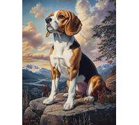 Générique Beagle Kit de Broderie Point de Croix 11CT Pré-imprimé - Idéal pour Débutants et Adultes, Activité DIY pour la Décoration Intérieure 30x40cm 286