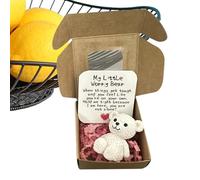 Générique Bear- Coated Paper PVC PP 2.17 inches | Little Pocket Bear with Motivational Card | Cute Boxed Doll Positive Gift for Girls Children and Christmas