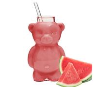 Générique Bear Drinking Cup - 300ml JuiceBottle Mug, Ergonomic Glass Cup | Coffee Tea Milk Tea JuiceCup, Cute Bear Design For Smoothies Office Kitchen Use, Fun Beverage Glass