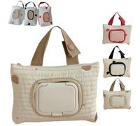 Générique Bear Embroidery Wet Wipe Pouches,Practical Wet Wipe Storage Bag,Stylish Portable Baby Wipe Hanging Pouches Excellent for Travel & Daily Use (Khaki, S)