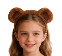 Générique Bear Headband - Cute Plush Adjustable Animal Ears Costume | Soft Headband For Adults And Kids, Fun Halloween Birthday Party Photoshoot Accessory For Teens And Girls Use