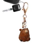 Générique Bear Keychain Keyring - Clip Charm Accessories Miniature Carved Wood Figurine | Wood Carved Bêar Handmade Figurine | Bear Keychain Toys School Bag Backpack Pendant For Kid Girls Women