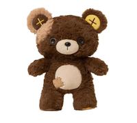 Générique Bear Plush - 35cm Cute Animal Doll with Button Eyes and Patch